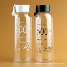 Hohe Kapazität 550 ml Heißer Verkauf Wasser Tasse, Neue Design Wasser Glasflasche